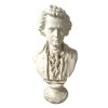 Vintage French Mozart Music Composer Figurine Bust Plaster Of Paris Statue DAMAGED circa 1950's