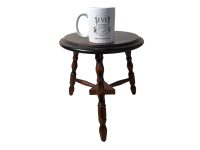 Alternative view of Stool Plant Stand Vintage French Wooden Wood Chair Seat Kitchen Side Table Kitchen Pot Plinth Display Tabouret Milking circa 1970's