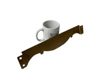 Alternative view of Vintage French Brass Furniture Cabinet Wardrobe Cupboard Sideboard Decor Topper Decorative Finial circa 1950's