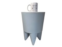 Alternative view of Vintage French Stool Starck Rest Chair Rest Plinth Stand Display Plastic Tabouret Blue Designer Storage Tabouret c1990's