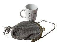 Alternative view of Antique French or English Coin Purse Container Bag Handbag Costume Prop Decor c1830-1850's