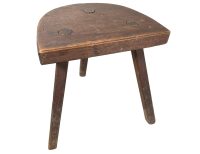 Vintage French Home Made Stool Chair Seat Wooden Large Milking Kitchen D Shaped Seat Chunky Plant Rest Stand Plinth Tabouret c1950’s Vintage French Home Made Stool Chair Seat Wooden Large Milking Kitchen D Shaped Seat Chunky Plant Rest Stand Plinth Tabouret c1950's