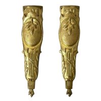 Vintage French Brass Furniture Console Table Cabinet Chair Wardrobe Cupboard Sideboard Decor Topper Edge Decorative Finial c1940-50’s Vintage French Brass Furniture Console Table Cabinet Chair Wardrobe Cupboard Sideboard Decor Topper Edge Decorative Finial c1940-50's