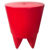 Vintage French Stool Starck Rest Chair Rest Plinth Stand Display Plastic Tabouret Red Designer Storage Tabouret c1990's