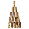 Vintage Asian Bamboo Brush Holder Pot Vase Container Cup Beaker circa 1990-2000