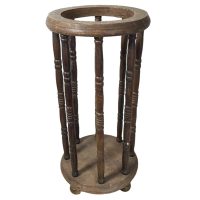 Vintage French Wooden Umbrella Stick Stand Doorway Entryway Hallway Furniture DAMAGED circa 1970's