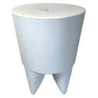 Vintage French Stool Starck Rest Chair Rest Plinth Stand Display Plastic Tabouret Blue Designer Storage Tabouret c1990's