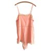 Vintage French Pink Lingerie old fashioned pink Silk Onesie Lace Trim Handstitched circa 1950s
