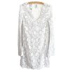 Vintage USA white lace dress Diane von Furstenberg with underpinning attached size M 1990s
