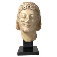 Vintage French Rampin Head Musee Du Louvres Reproduction Replica Of Original Bust Decor circa 1980-90's