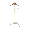 Vintage French Valet Butler Stand Folding Wooden Clothes Hanger Suit Costume Bedroom Hotel Decor Storage Office 1960-70's
