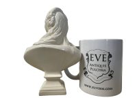 Alternative view of Vintage French Small Madame Du Barry Reproduction Replica Coated Plaster Bust Head Ornament Figurine Display Gift c1970-80's