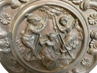 Alternative view of Antique French Copper Metal Grandfather Grandmother Large Clock Pendulum Part circa 1910's