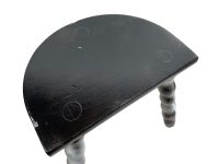 Alternative view of Stool Vintage French Traditional Milking D Stool Small Chair Stand Bobbin Leg Rest Plinth Seating Tabouret Refurbished c1960-70's