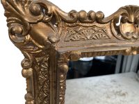 Alternative view of Vintage Italian Gold Reproduction Fancy Louis XV Style Syroco Mirror Wall Hanging Bedouir Plastic Frame c1980-90's