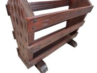 Alternative view of Vintage French Wooden Newspaper Magazine Document Book Container Rack Side TV Armchair Furniture circa 1970-80's