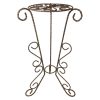 Vintage French Twisted Cast Iron Rusty Plant Pot Stand Pedestal Foot Vase Support Display circa 1960-70's