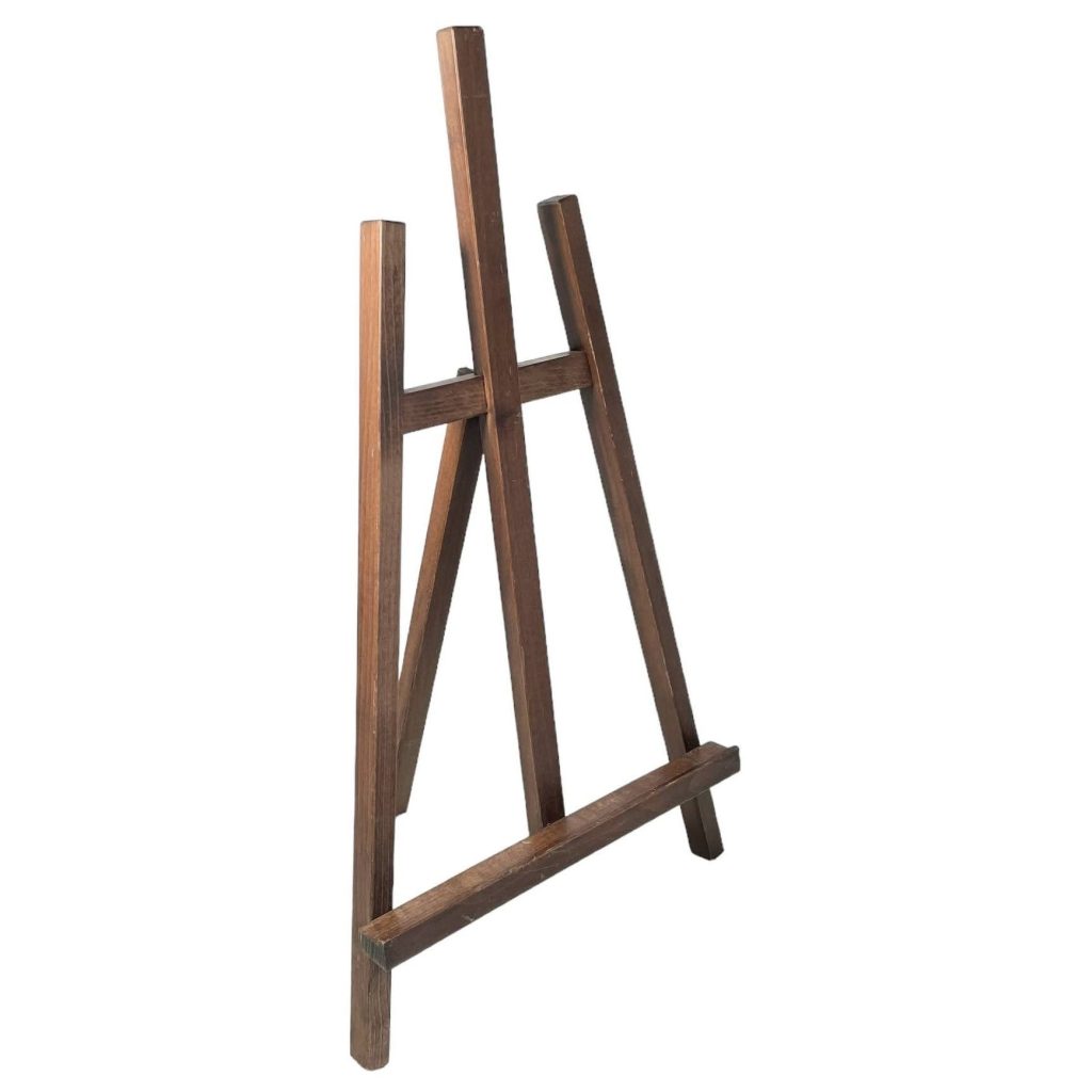 Vintage French Easel Wooden Wood Artist Menu Bar Shop Restaurant Table Window Display Decor circa 1980's