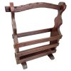 Vintage French Wooden Newspaper Magazine Document Book Container Rack Side TV Armchair Furniture circa 1970-80's