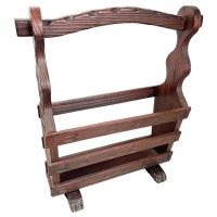 Vintage French Wooden Newspaper Magazine Document Book Container Rack Side TV Armchair Furniture circa 1970-80’s Vintage French Wooden Newspaper Magazine Document Book Container Rack Side TV Armchair Furniture circa 1970-80's