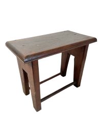 Vintage French Bench Stool Small Table Wooden Wood Chair Seat Step Side Stand Flower Pot Display Shelf Prop Tabouret c1960-70's