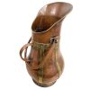 Vintage French Artisan Made Copper Brass Handled Umbrella Walking Stick Stand Storage Pot Jug Pitcher Hallway Entryway c1960-70's
