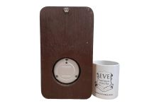 Alternative view of Vintage French Metal Wood Barometer Barometre Thermometer Weather Forecasting Instrument Hanging Wall c1960-70's