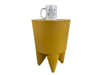 Alternative view of Vintage French Stool Starck Rest Chair Seat Rest Plinth Stand Display Tabouret Mango Mustard Yellow Designer Storage Tabouret c1990's