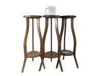 Alternative view of Vintage Double Plant Stand French Wooden Wood Side Table Flower Pot Plinth Display Tabouret circa 1970's