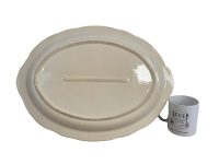 Alternative view of Vintage French Peacock With Hen Large Serving Platter Ceramic Roast Dinner Dish Plate Decorative Table circa 1950-60's