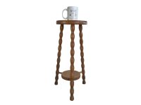 Alternative view of Vintage French Double Plant Stand Plinth Table Wooden Side Flower Pot Ornament Display Shelf Side Table Design Tabouret c1970's