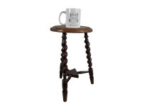 Alternative view of Vintage French Small Table Plinth Tabouret Wooden Wood Chair Seat Side Stand Flower Pot Ornament Display Prop Rustic Rural c1960-70's