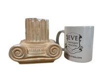 Alternative view of Vintage Greek Pillar Ornament Plaster Figurine Sculpture Ancient Greece Architecture Display Gift c1980's