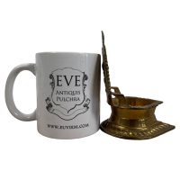 Alternative view of Vintage Indian Brass Metal Alter Decoration Tealight Candle Pedestal Ornament Stand Decor c1980-90's