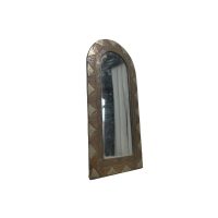 Alternative view of Vintage Moroccan Wall Hanging Mirror Brass Copper Silver Metal Glass One-Off Hand Made Decorative Cloakroom c1970-80's