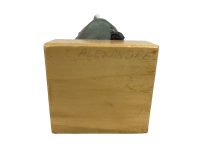 Alternative view of Vintage Greek Alexandre Bronzed Plaster Wood Stand Bust Head Ornament Figurine Display Gift c1980's