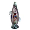Vintage Italian Murano Glass Fish Vase Flower Stem Storage Display Rainbow Decorative circa 1960-70's