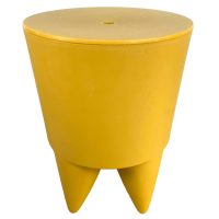 Vintage French Stool Starck Rest Chair Seat Rest Plinth Stand Display Tabouret Mango Mustard Yellow Designer Storage Tabouret c1990's