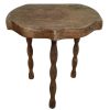 Antique French Stool Chair Wooden Kitchen Small Table Shaped Seat Plant Stand Plinth Tabouret c1900's
