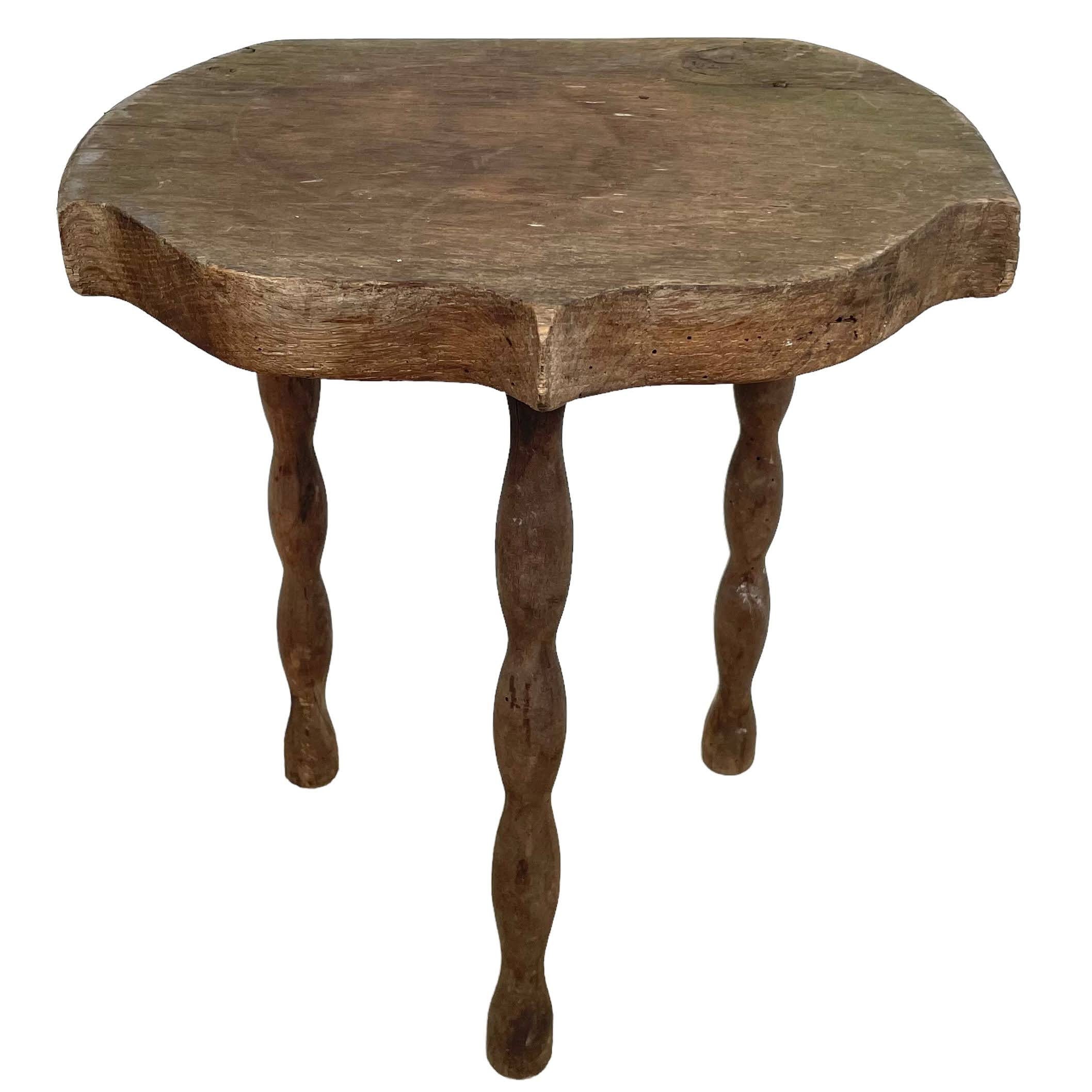 Antique French Stool Chair Wooden Kitchen Small Table Shaped Seat Plant Stand Plinth Tabouret c1900’s Antique French Stool Chair Wooden Kitchen Small Table Shaped Seat Plant Stand Plinth Tabouret c1900's