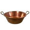 Vintage French Large Copper Metal Hanging Sugar Jam Pan Saucepan Cooking Pot Stove Top Traditional French Kitchen c1960-70's