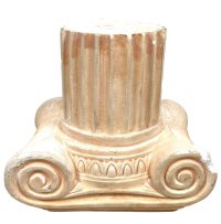 Vintage Greek Pillar Ornament Plaster Figurine Sculpture Ancient Greece Architecture Display Gift c1980's