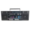 Vintage South Korean Schneider Hifi Twin Cassette Player Stereo Amplifier Portable Radio Hi-Fi Battery Mains circa 1990's