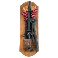 Vintage French Wall Mounted Metal Wooden Corkscrew Cork Puller Bottle Opener Bar Cafe Restaurant Decor circa 1980-1990's
