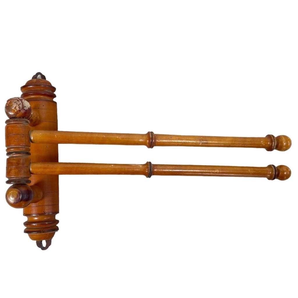Vintage French Clothes Rail Dryer Hanger Stand Wooden Clothes Hanger Decor Storage DAMAGED c1930-40's