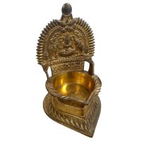 Vintage Indian Brass Metal Alter Decoration Tealight Candle Pedestal Ornament Stand Decor c1980-90's