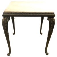 Vintage French Stone Topped Brass Table Stand Plinth Tabouret Sellette Ornate Regal c1950-60’s Vintage French Stone Topped Brass Table Stand Plinth Tabouret Sellette Ornate Regal c1950-60's