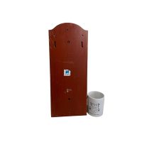 Alternative view of Vintage French Wall Mounted Metal Wooden Corkscrew Cork Puller Bottle Opener Bar Cafe Restaurant Decor circ 1990-00's