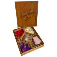 Alternative view of Antique French Token Gaming Chip Card Game Storage Box Chips Counters Tokens Games Gambling Chip c1920's