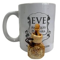 Alternative view of Vintage Chinese Snuff Smelling Salts Hand Painted Small Bottle Holder Bone Apothecary Potion Traditional Medicine c1970-1980's